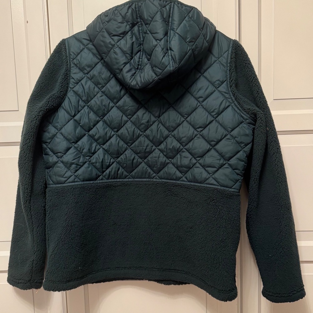 Columbia Michigan State Spartans MSU Green Quilted Sherpa Hybrid Jacket Hooded L - Picture 4 of 8